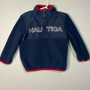 Nautica Blue and Red Fleece Pullover Size 24MOS